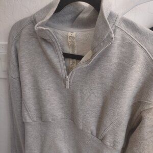 Alo Cropped Half-Zip Sweatshirt